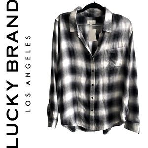 LUCKY BRAND super soft plaid shirt S M L NWT